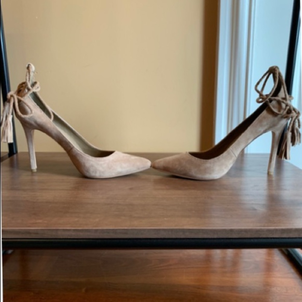 Joie Angelynn Tan Suede Dress Pump, Sz 8.5 - Picture 7 of 8